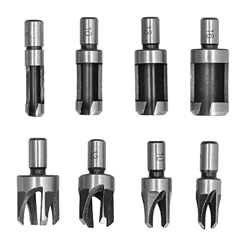 Respicefinem praktische Korkbohrer 11,0 x 8,0 cm. 0×4. Stücke Kork Bohrer High Carbon Stahl Holz Stecker Cutter Sets Für Holzbearbeitung Bohren Kork Bohrer Bits Holz Stecker Cutter von Respicefinem