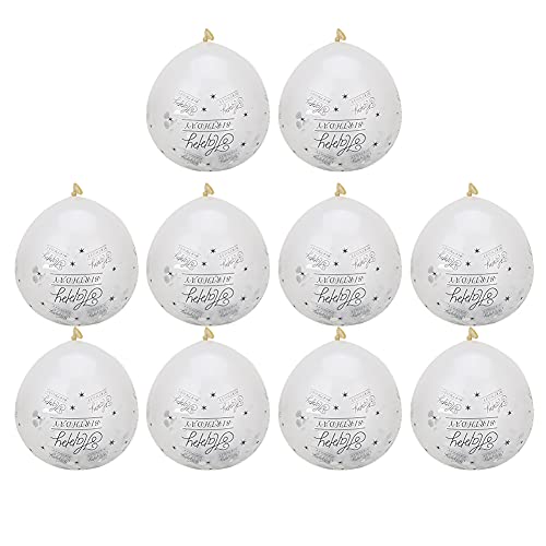 RespireFinem 10PCS Latex Transparent Luftballons mit Happy Birthday Worten ideal für Geburtstagsfeier Hochzeit Jubiläumsdekor Mit 3 verschiedenen Farb -Pailletten -Optionen gut (Silver confetti balls) RespireFinem 10PCS Latex Transparent Luftballons mit Happy Birthday Worten ideal für Geburtstagsfeier Hochzeit Jubiläumsdekor Mit 3 verschiedenen Farb -Pailletten -Optionen gut (Silver confetti balls) von Respicefinem