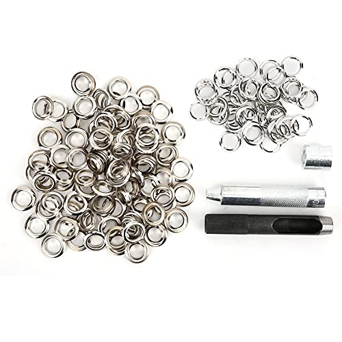 Restokki 12 mm Metall-Ösen, Nieten, Messing-Ösen-Ösen-Set, Schuhe, Tasche, Kleidung, Zubehör für Lederhandwerk, DIY, Scrapbook von Restokki