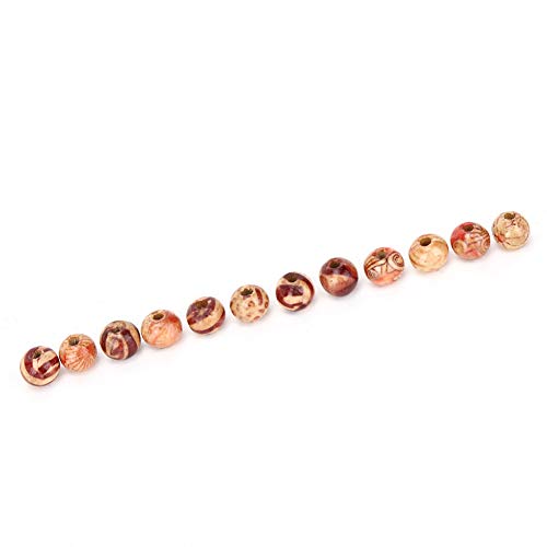 Restokki 200 Stück 8 mm runde Holzperlen für Armbänder, Kleidung, dekorative Perlen, DIY-Material, Zubehör von Restokki