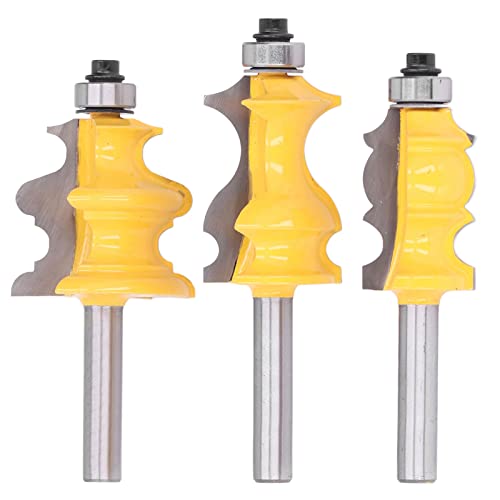 Restokki Architectural Router Bit Frening Cutter Set Holzbearbeitungszubehör 8mm Schaft für professionelle Bauherren von Restokki