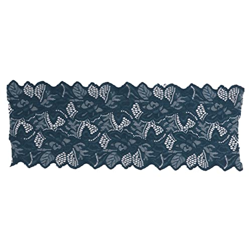 Restokki Spitzenband zum Selbermachen, Baumwollnetz, 16,5 cm breit, 9,1 m, eleganter Stoffbesatz, Hausdekoration (Dark Blue) von Restokki