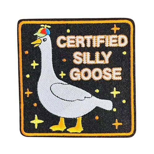 1 x zertifizierte Silly Goose Moral Tactical Funny Embroidered Patch Meme Patches mit Haken und Schlaufe, humorvolle Militär-Reparaturflicken Applikationen für Rucksäcke, Taschen, Kleidung, Hüte, von Reteno