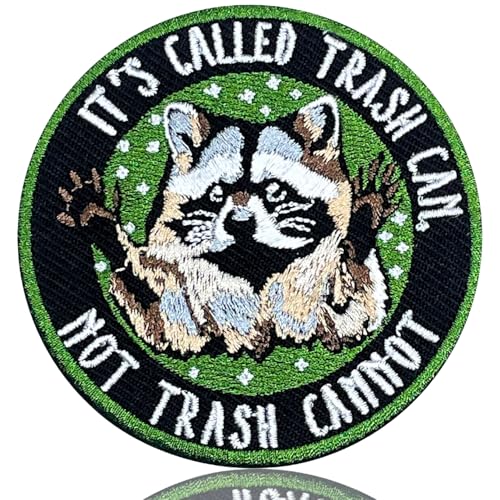 3-in-1 Aufnäher mit Aufschrift "It's Called Trash Can, Not Trash Cannot", lustiger Aufnäher zum Aufbügeln oder Aufnähen, niedlicher Meme-Aufnäher für Rucksäcke, Hundegeschirr, Westen, Taschen, Hüte, von Reteno