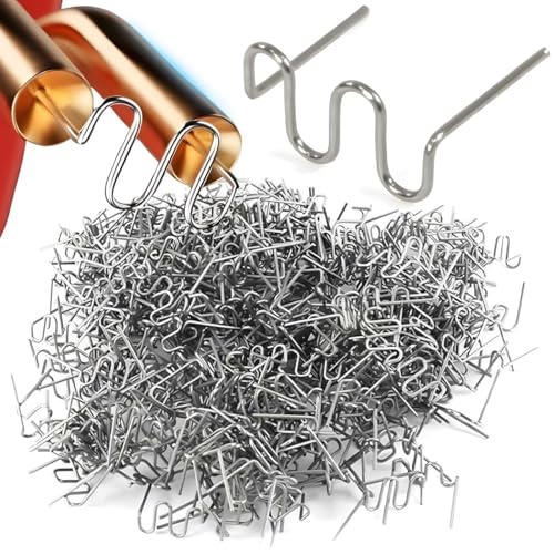 Retoo 500 Stück Schweißen Heiße Heftklammern Plastik Hot Staples Welder Staple 0,8mm Stossstangen Reparaturset für Plastik Autostoßstange Rissreparatur Nagel Set für Heißhefter Edelstahl von Retoo