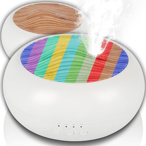 Retoo Aroma Diffuser für Duftöle, Ultraschall Luftbefeuchter, Vernebler Duftlampe Holz Luft Luftbefeuchter mit Farben Licht, Aromatherapie Öle Diffusor für Büro, Spa, Zuhause, Yoga, Schlafzimmer von Retoo