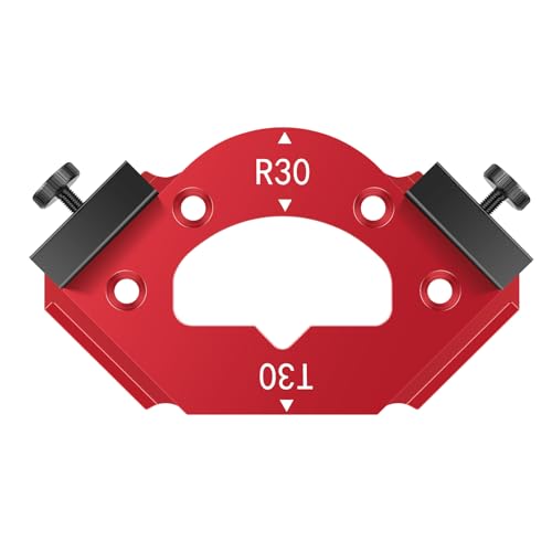 3 in 1 Eckradius-Frässchablonen R30 Radius Jig Router Templates Aluminiumlegierung Frässchablonen für Oberfräse Radius Jig Router Schablonen Ecke fur Holzbearbeitung (R30) von Retrok