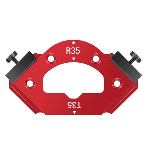 3 in 1 Eckradius-Frässchablonen R30 Radius Jig Router Templates Aluminiumlegierung Frässchablonen für Oberfräse Radius Jig Router Schablonen Ecke fur Holzbearbeitung (R35) von Retrok