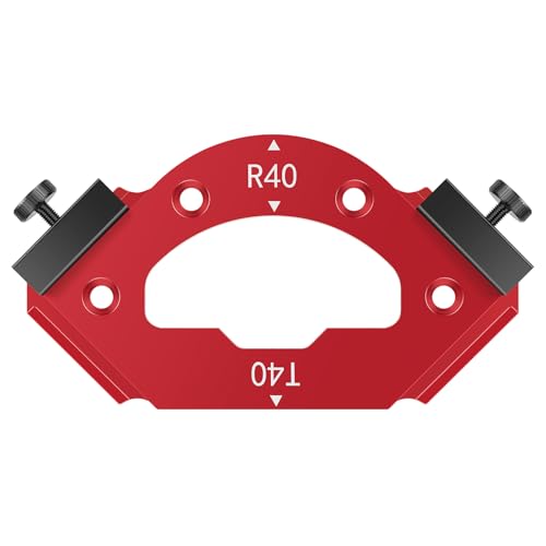 3 in 1 Eckradius-Frässchablonen R30 Radius Jig Router Templates Aluminiumlegierung Frässchablonen für Oberfräse Radius Jig Router Schablonen Ecke fur Holzbearbeitung (R40) von Retrok