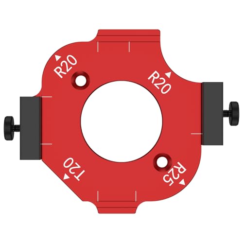 Eckradius-Frässchablonen R20 Radius Jig Router Templates Aluminiumlegierung Radius Jig Router Schablonen Ecke für die Holzbearbeitung (R20) von Retrok