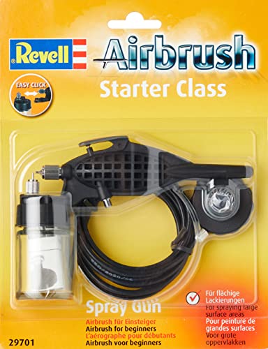 Revell Airbrush Spritzpistole Starter Class I Farbpistole mit Farbbehälter I Ideal für Modellbauer I Spritzpistole für präzises Arbeiten I Für Jungen, Mädchen & Erwachsene von Revell