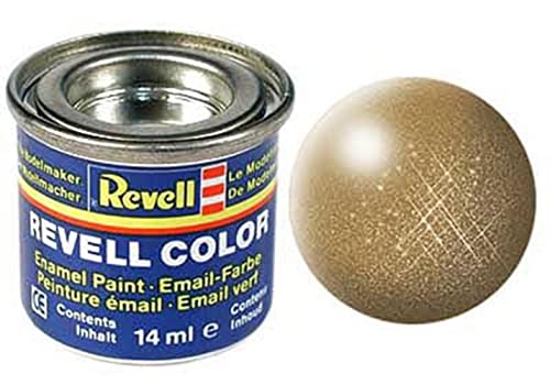 Revell Streichfarbe Messing metallic # 92 Farbdose 14 ml #32192 von Revell