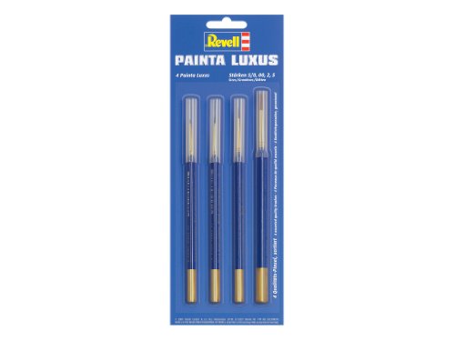 Revell 39629 Pinsel-Set 4teilig Modellbau, Gold,blau,braun, 5 von Revell