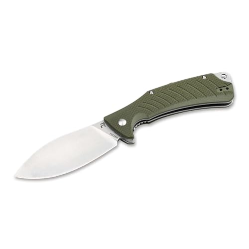 Revo Ness Green - klappbares Outdoormesser mit grünem G10 Griff - sehr scharfes Outdoor-Knife mit 14C28N Klinge - Every Day Carry Messer mit Clip von Revo