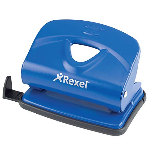 Rexel 2100762 Zweifachlocher aus Metall Robuste, 20 Blatt, blau von Rexel