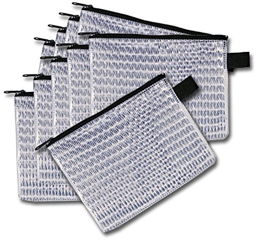 Rexel AZ1300260 Mesh Bag Reissverschlusstasche A4, Transparentes Material Inhalt ist leicht sichtbar, schwarz von Rexel