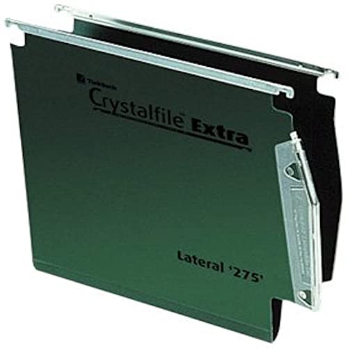 Rexel Crystalfile Extra Hängemappen seitlich (Polypropylen, 50 mm Boden, 275 mm breit) 25 Stück grün von Rexel