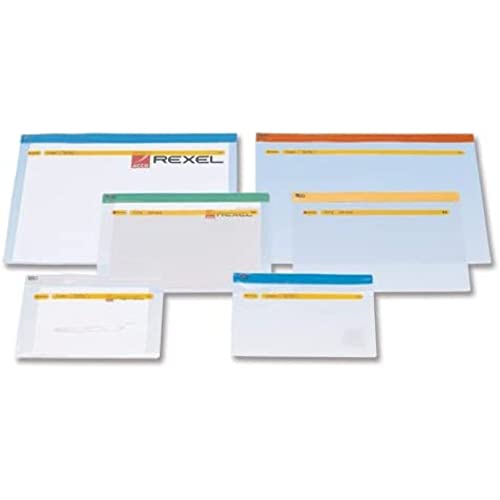 Rexel Reißverschlusstasche robustes PVC transparent mit farbigem Verschluss A5 1 Stück farblich sortiert Rexel Reißverschlusstasche robustes PVC transparent mit farbigem Verschluss A5 1 Stück farblich sortiert von Rexel