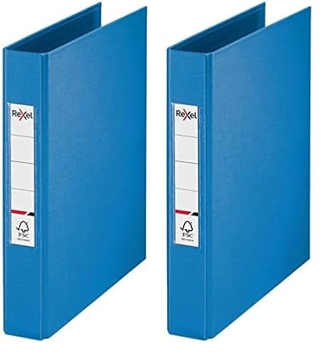 Rexel Ringbuch A5, blau, 25 mm, 2 O-Ring-Durchmesser, zur Auswahl, 2115559 (Packung mit 2) von Rexel