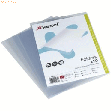 Rexel Sichthüllen A4 PP 120my glasklar VE=50 stück von Rexel