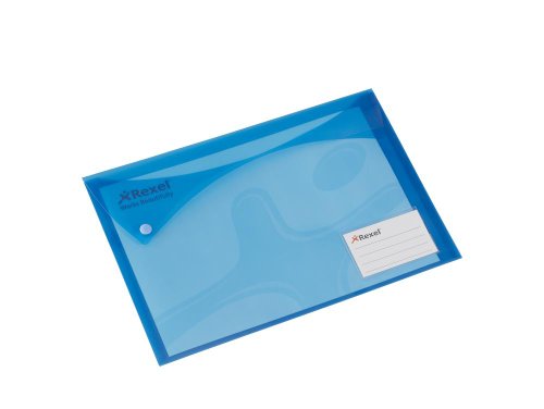 Rexel Xtra Dokumentenmappe Querformat Einstecktasche hinten und Visitenkartentasche A4 5 Stück blau von Rexel