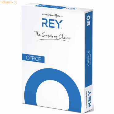 5 x Rey Kopierpapier Rey Office A3 80g/qm weiß VE=500 Blatt von Rey