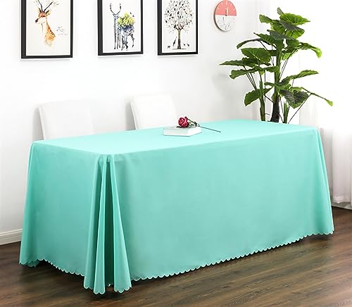 Reyox Tischdecke Polyester Abwaschbar Tischwäsche Fleckschutz Tischtuch für Home Hochzeit Party Dekoration Blau 160 x 160 cm Rechteckig von Reyox