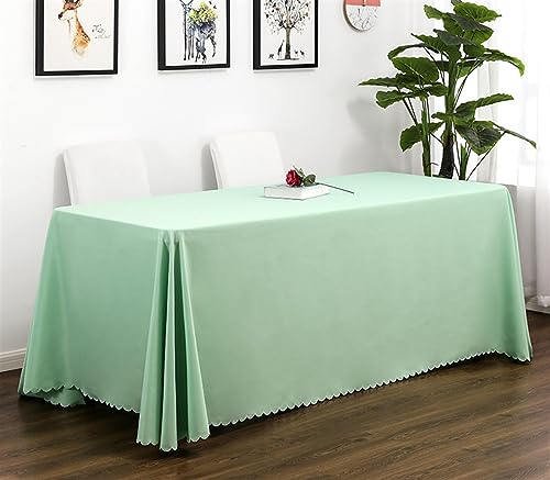 Reyox Tischdecke Polyester Abwaschbar Tischwäsche Fleckschutz Tischtuch für Home Hochzeit Party Dekoration Bohnengrün 180 x 260 cm Rechteckig von Reyox