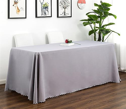 Reyox Tischdecke Polyester Abwaschbar Tischwäsche Fleckschutz Tischtuch für Home Hochzeit Party Dekoration Grau 200 x 260 cm Rechteckig von Reyox