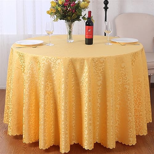 Reyox Tischdecke Polyester Blumenmuster Tischwäsche Fleckschutz Abwaschbar Tischtuch für Home Hochzeit Party Dekoration Gold 120 x 180 cm Rechteckig von Reyox