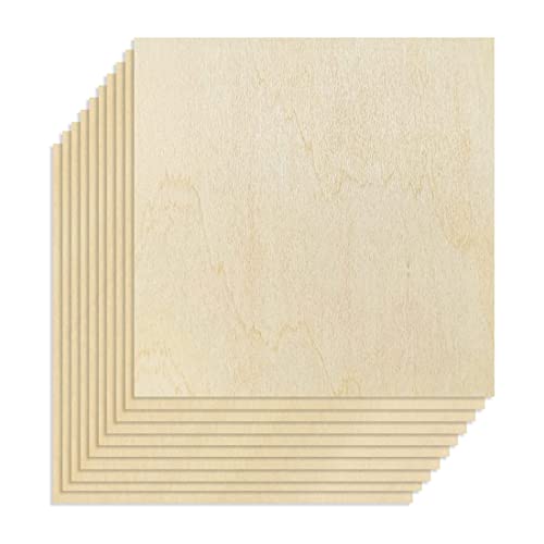 Rfeeuubft 10 Stück 20 x 20 x 0,2 cm Lindenblätter aus unlackiertem Holz, leeres Rechteck, Holzschnitte für die von Rfeeuubft