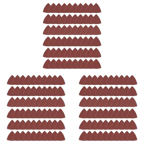 Rfeeuubft 180 Stücke Dreieckiges Haken und Ring Dreieck Schleif Papier für 3-1/8 Pendeln Multi Funktional Schleif Pad, Sortiert 40 60 80 100 120 240 Körner von Rfeeuubft