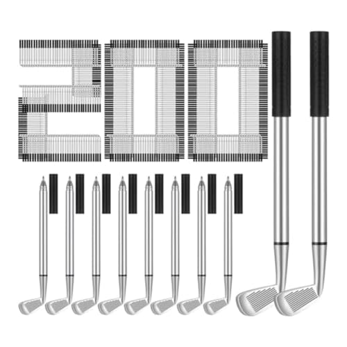 Rfeeuubft 200 Stück Golf-Kugelschreiber, Dekorative Golfschläger-Stifte für Bürokollegen, Bürobedarf, Schwarz, Langlebig, Einfach zu Verwenden von Rfeeuubft