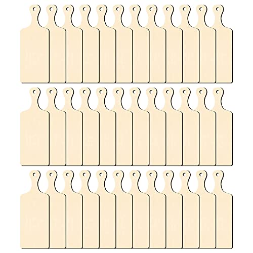Rfeeuubft Mini-Schneidebrett aus Holz, handgefertigtes Schneidebrett aus unbehandeltem Holz, Mini-Schneidebrett für Aufschnitt, Paddelbrett, leeres Schneidebrett mit Griff von Rfeeuubft
