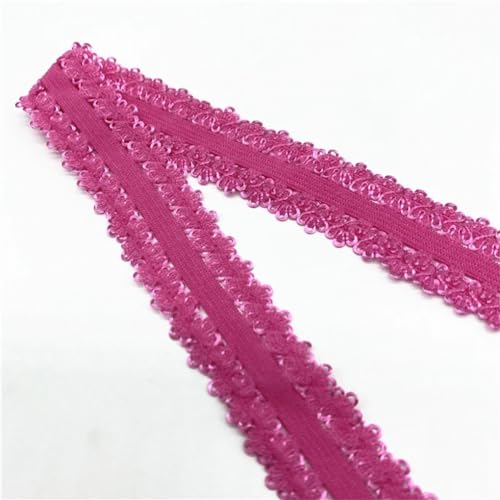 4,5 m/Lot 20 mm elastisches Spitzenband, umklappbares elastisches Band, Nähen, Spitzenbesatz, Taillenband, Bekleidungszubehör, Rose, 2 m von Rfmfkkg
