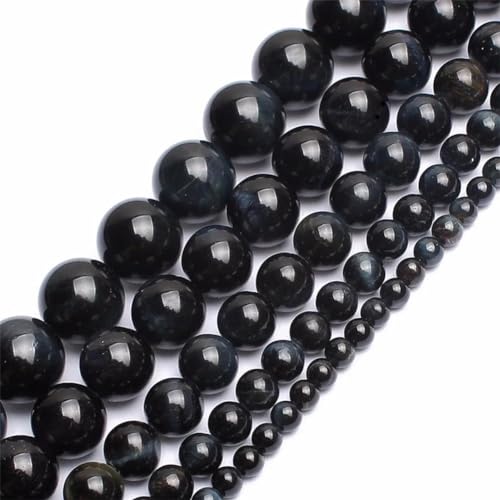 Lose Naturstein-Perlen, 4/6/8/10/12 mm, Plektrengröße 38,1 cm, Perlen für Schmuckherstellung, DIY-Armband, 4 mm, 95 Stück Perlen von Rfmfkkg