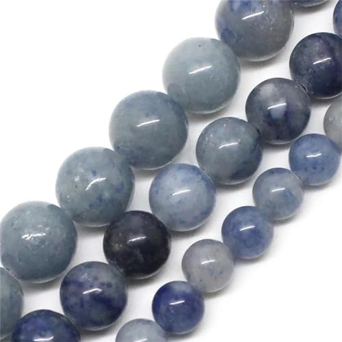 Naturstein-Aventurin-Perlen, rund, 6 mm, 8 mm, 10 mm, für Schmuckherstellung, DIY-Schmuck, 38 cm, 10 mm, 38 Stück von Rfmfkkg