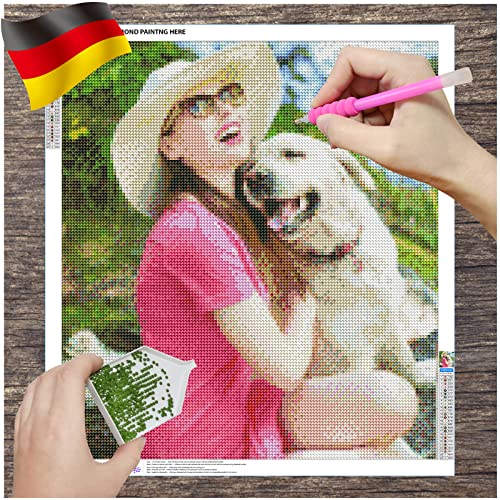 Rgzqrq Benutzerdefinierte 5D Diamond Painting Satz, 30 cm DIY Quadrat Diamant Full Bilder Personalisiert Custom Eigenes Foto, Professionelle Gestaltung HD Drucken, Home Decor Geschenk von Rgzqrq