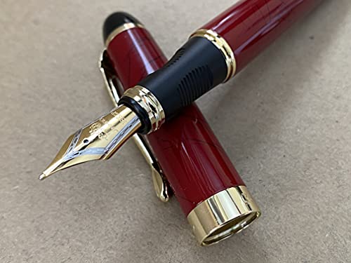 Rhapsody Jinhao x450 Füllfederhalter, 0,5 mm, mittelfeine Spitze, Rot + schwarze Linien von Rhapsody