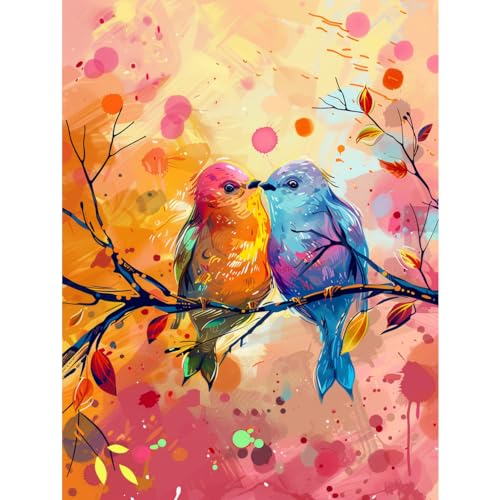 Rheskbecy 5D Diamond Painting Set, Diamant Painting Bilder Set für Kinder Erwachsene, DIY Painting Diamant Malerei Kit, Home Büro Wall Dekoration Vogel 30x40cm von Rheskbecy