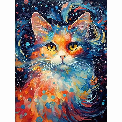 Rheskbecy Diamond Painting Set für Erwachsene,DIY 5D Diamant Painting Katze,Malen nach Zahlen Diamant Anfänger,Home Wall Decor 30x40cm von Rheskbecy