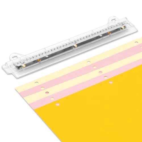 Rhghfujhgy 3-Loch-Ordner, 3-Loch-Stanzer, Tragbarer Locher für 3-Ring-Ordner, Geeignet für Schule, Büro, Langlebig, Feine Verarbeitung von Rhghfujhgy