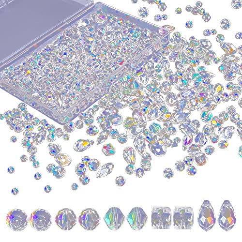 Rhghfujhgy 600 StüCk Glasperlen für die Schmuckherstellung Kristallperlen mit Container Box Bulk Glasperlen DIY Halskette Armband Ohrringe von Rhghfujhgy