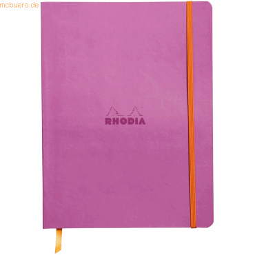 Rhodia Notizbuch Flex 19x25cm liniert 90g/qm 80 Blatt flieder von Rhodia