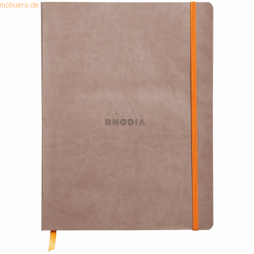 2 x Rhodia Notizbuch Flex 19x25cm liniert 90g/qm 80 Blatt mausgrau von Rhodia