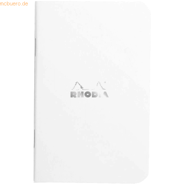 20 x Rhodia Notizheft 7,5x12cm kariert 24 Blatt 80g weiß von Rhodia