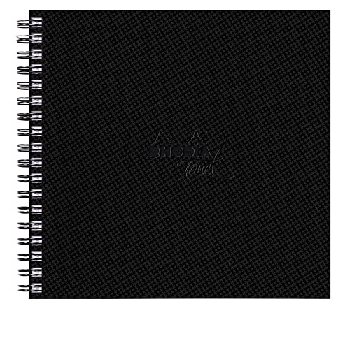 Rhodia 116169C - Rhodia Touch Spiralalbum Watercolor Book, Doppelspirale, mit satinierter Körnung aus 100% Baumwolle 300g, 20 Blatt, 21x21 cm, ideal für Aquarell und Mischtechnilen, Schwarz, 1 Stück Rhodia 116169C - Rhodia Touch Spiralalbum Watercolor Book, Doppelspirale, mit satinierter Körnung aus 100% Baumwolle 300g, 20 Blatt, 21x21 cm, ideal für Aquarell und Mischtechnilen, Schwarz, 1 Stück von Rhodia