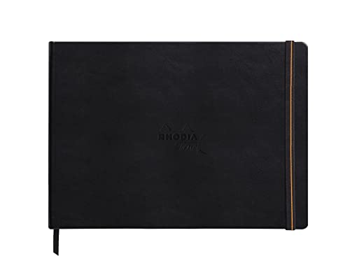Rhodia 116172C - Rhodia Touch Skizzenbuch Mixed Media Book, 20 Blatt Paint'ON-Papier extraweiß 250g, A4 Querformat, ideal für Mischtechniken und Kunst, Schwarz, 1 Stück Rhodia 116172C - Rhodia Touch Skizzenbuch Mixed Media Book, 20 Blatt Paint'ON-Papier extraweiß 250g, A4 Querformat, ideal für Mischtechniken und Kunst, Schwarz, 1 Stück von Rhodia