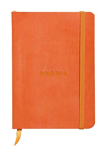 Rhodia 117314C Notizheft (mit weichem Umschlag, liniert, 72 Blatt, DIN A6, 10,5 x 14,8 cm) 1 Stück tangerine von Rhodia