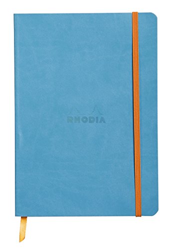 Rhodia 117407C Notizheft (mit weichem Umschlag, liniert, 80 Blatt, DIN A5, 14,8 x 21 cm) 1 Stück türkisblau von Rhodia